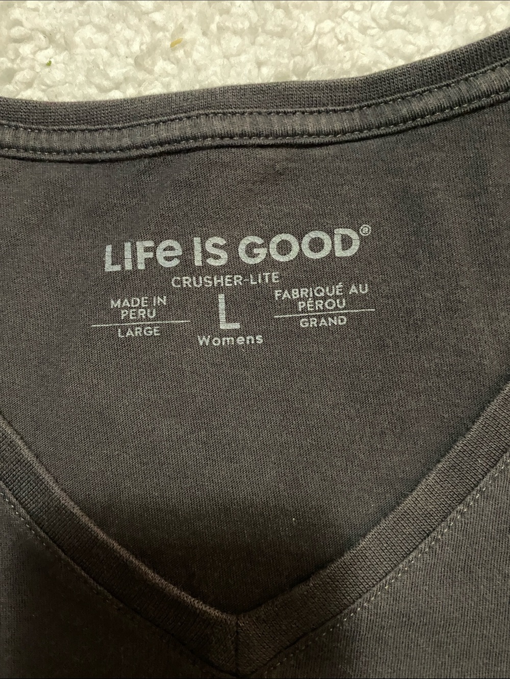Life Is Good Black V-Neck Tee shirt “the ocean is my medicine” Sz large - Picture 2 of 15